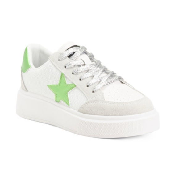 Vintage Havana Lexa Fashion Sneakers White & Gray Women’s Size 7.5 Green Star - Picture 3 of 10